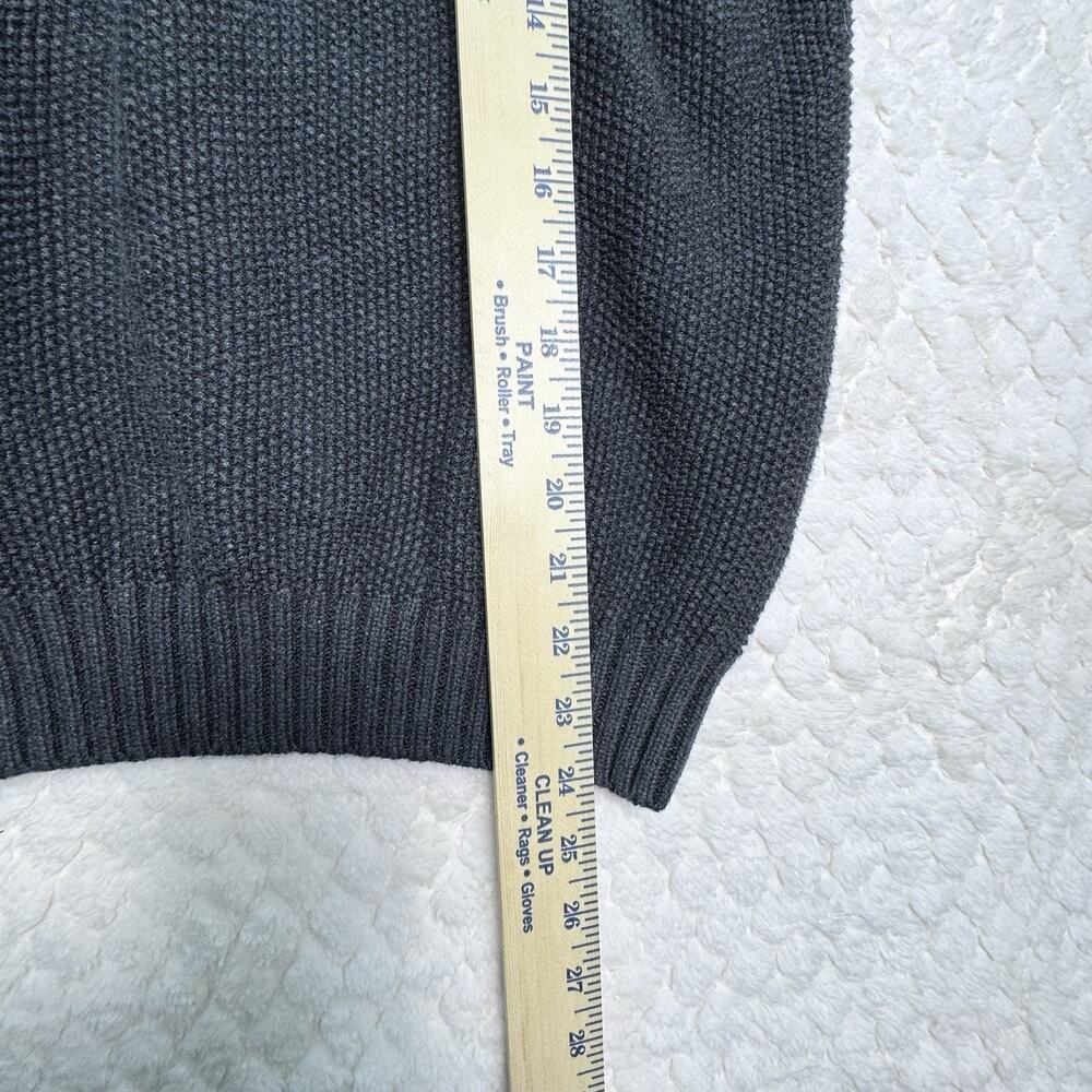 IZOD Men’s Medium Fair Isle Quarter Zip Sweater Gray Nordic Winter Pullover - Picture 6 of 6